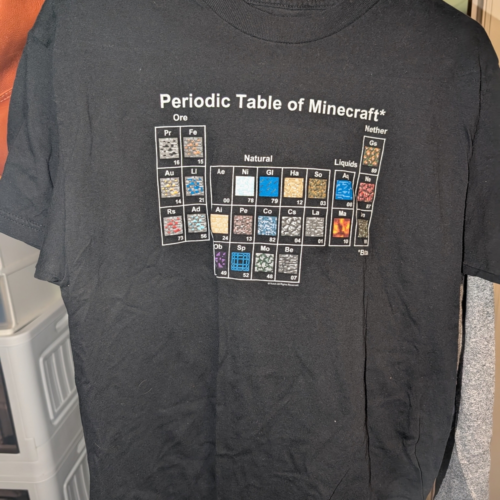 Minecraft Periodic Table Graphic Tee